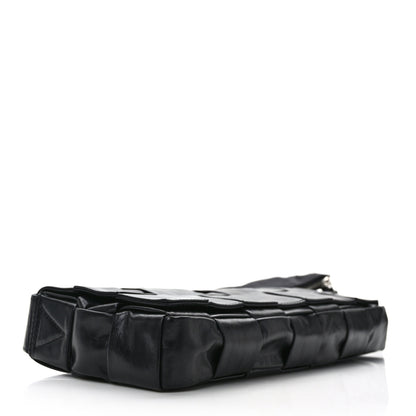 Bottega Veneta Paper Calfskin Intrecciato Stretch Cassette Black 5 of 11