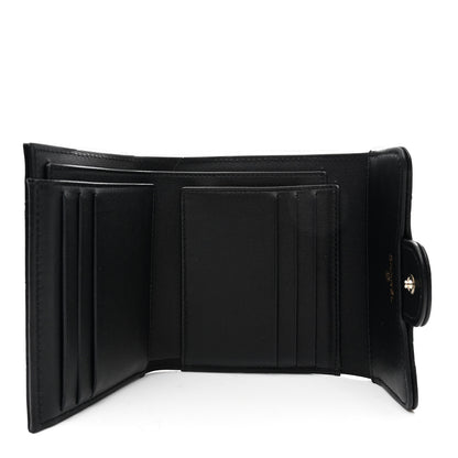 Chanel Lambskin Enamel Quilted Roller Skate Compact Flap Wallet Black 5 of 9