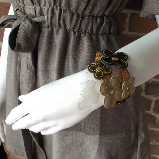 Louis Vuitton Patent Fleur Double Wrap Bracelet 2 of 6