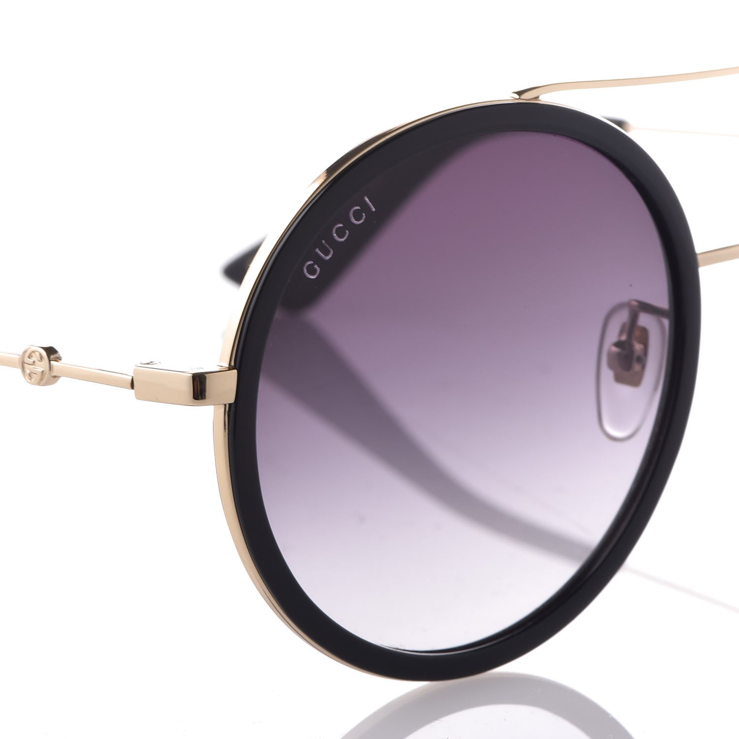 Gucci Round Frame Sunglasses GG0061S Black 7 of 8