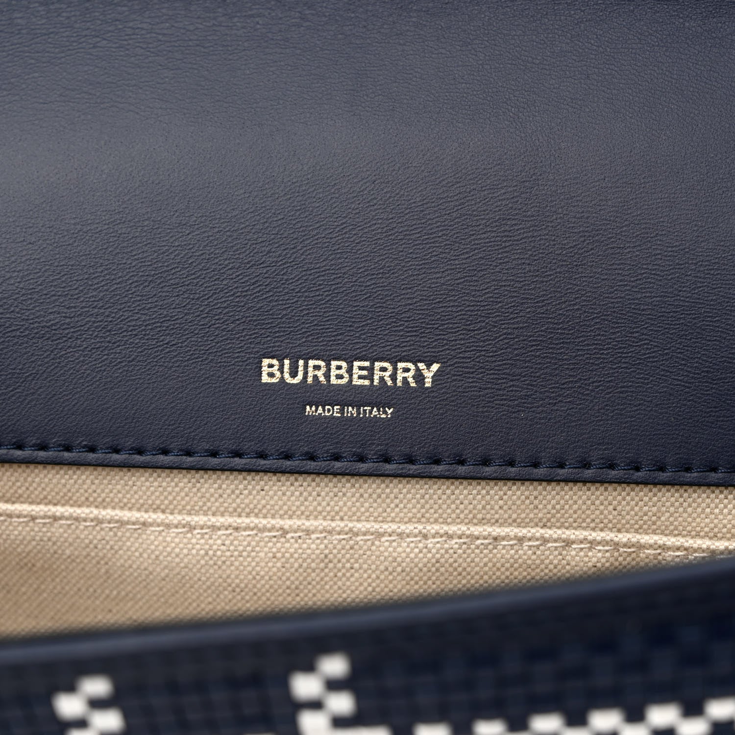 Burberry Woven Calfskin Mini Latticed Lola Bag Blue Multicolor 6 of 10