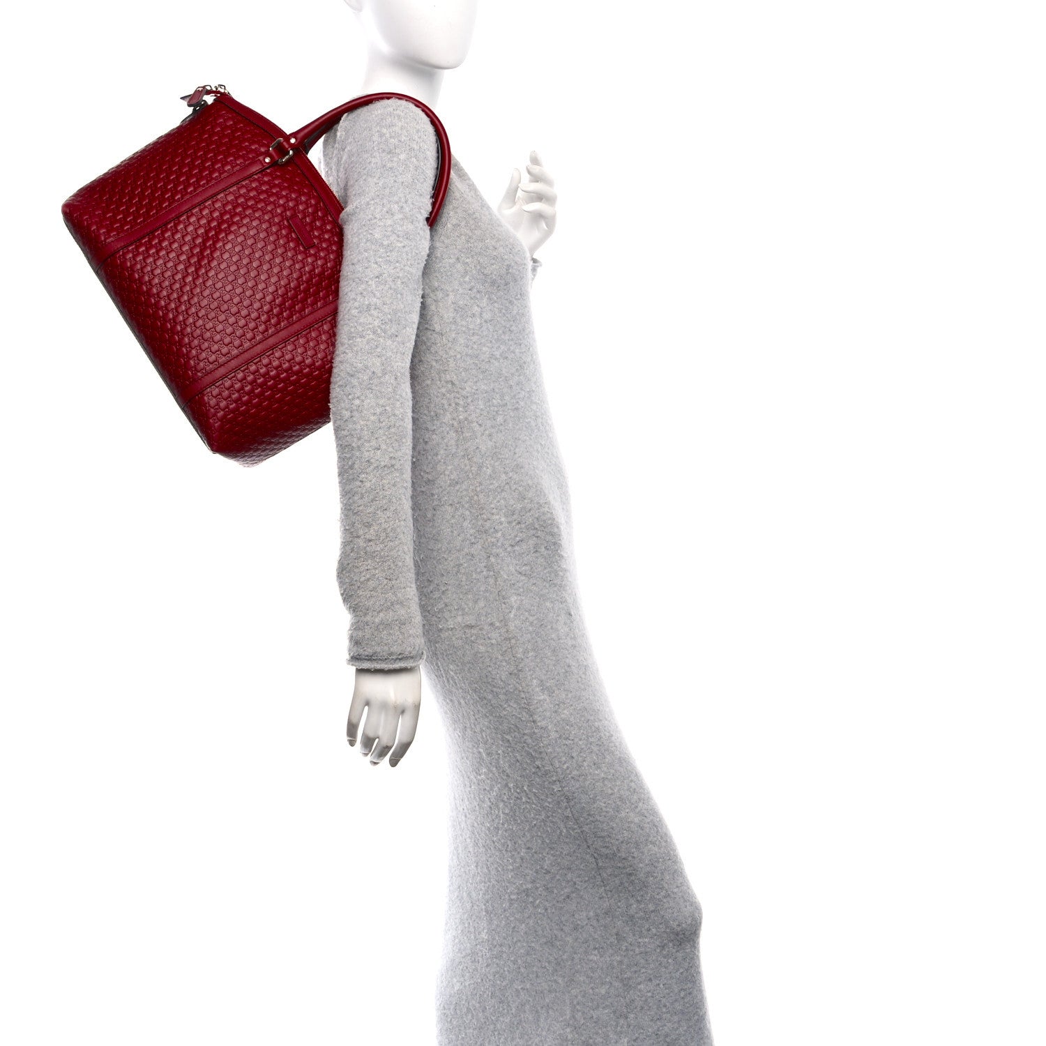Gucci Soft Microguccissima Dome Satchel Red 2 of 10