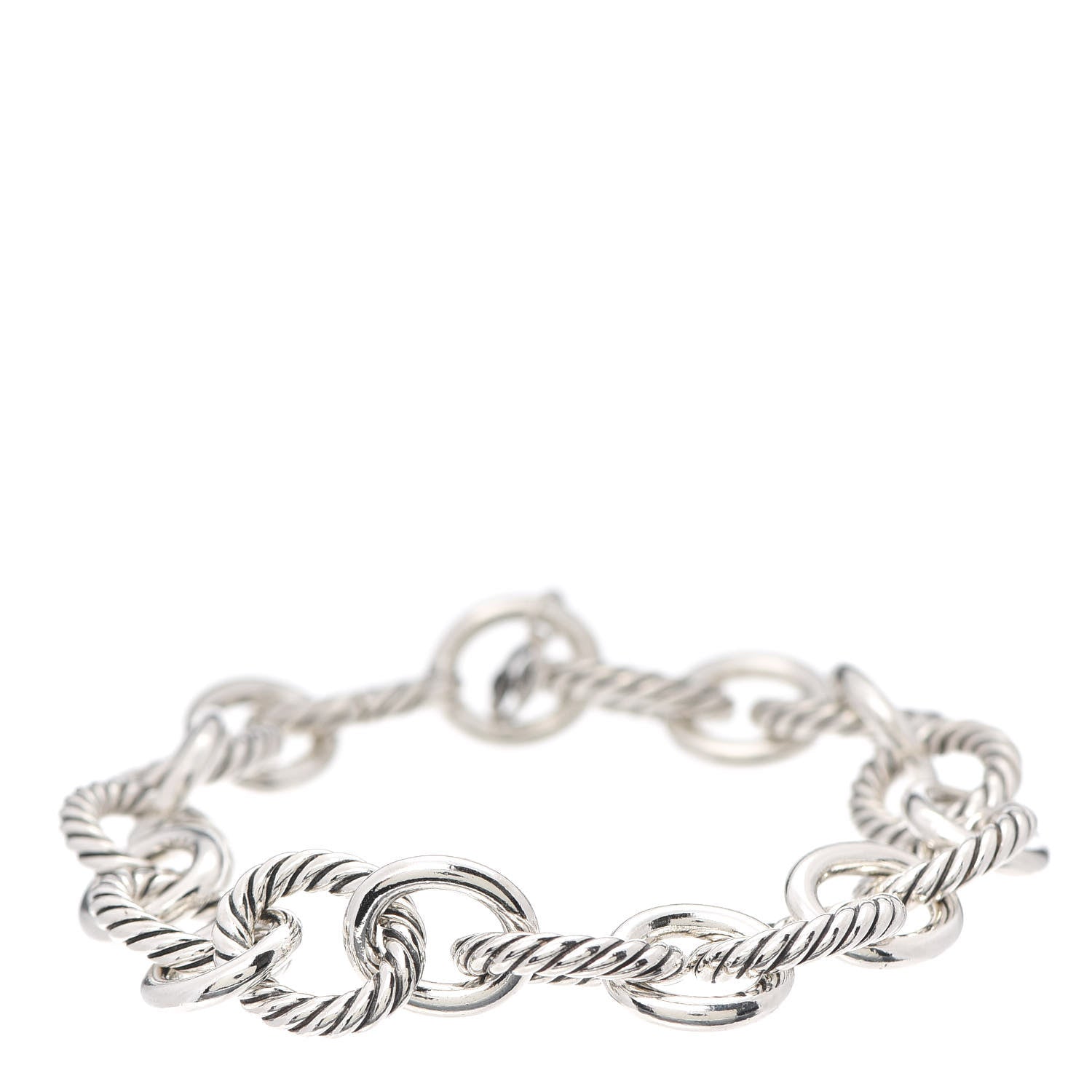 David Yurman Sterling Silver 12mm Large Oval Link Bracelet 1 of 5