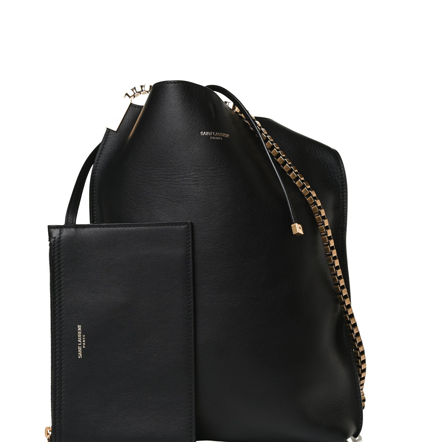 Saint Laurent Calfskin Small Suzanne Hobo Black 10 of 14