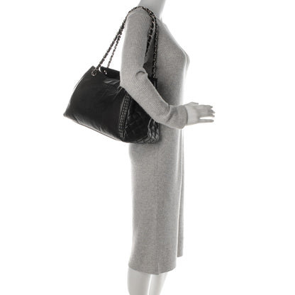 Chanel Calfskin Coco Bengal Open Accordion Tote Black 2 of 7
