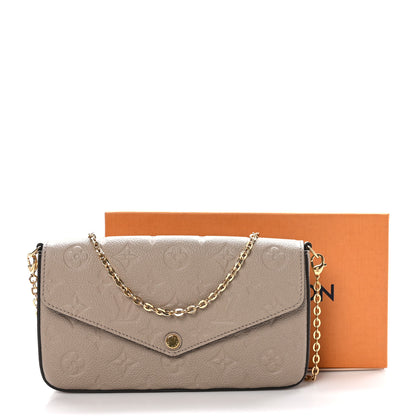 Louis Vuitton Empreinte Pochette Felicie Chain Wallet Tourterelle 11 of 11