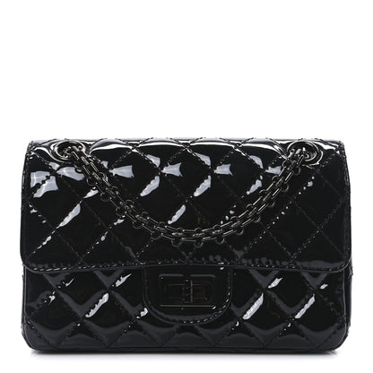 Chanel Patent Calfskin Quilted 2.55 Reissue Mini Flap So Black 1 of 10