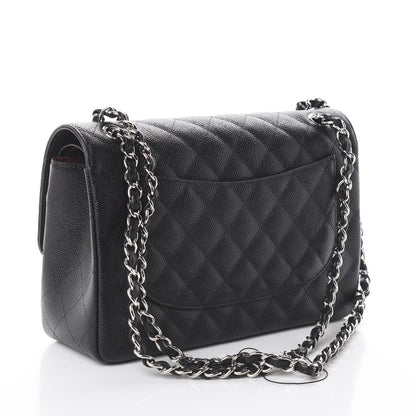 Chanel Caviar Quilted Jumbo Double Flap Black 2 of 9