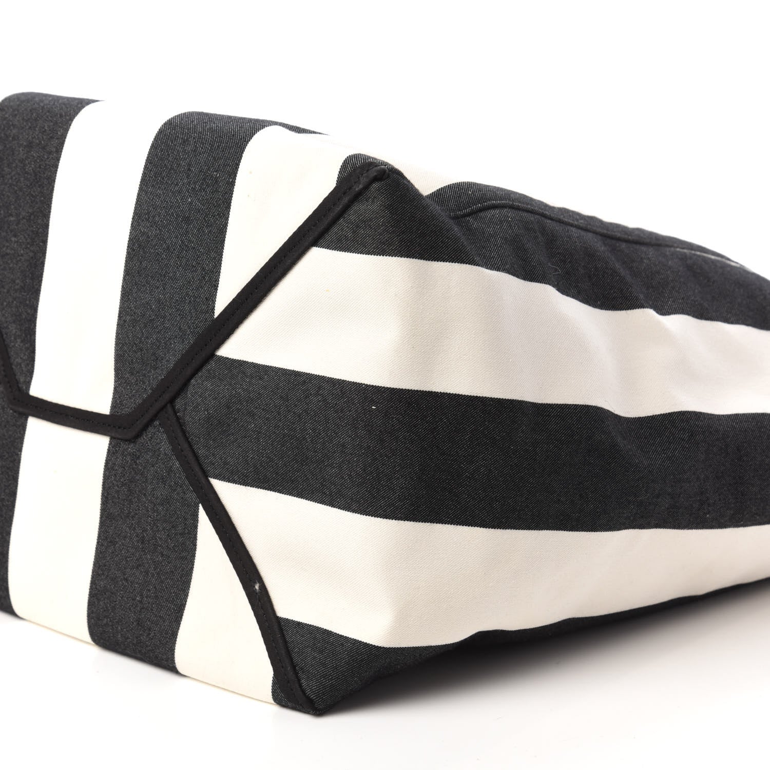 Celine Canvas Striped Large Phantom Cabas Black White 7 of 10