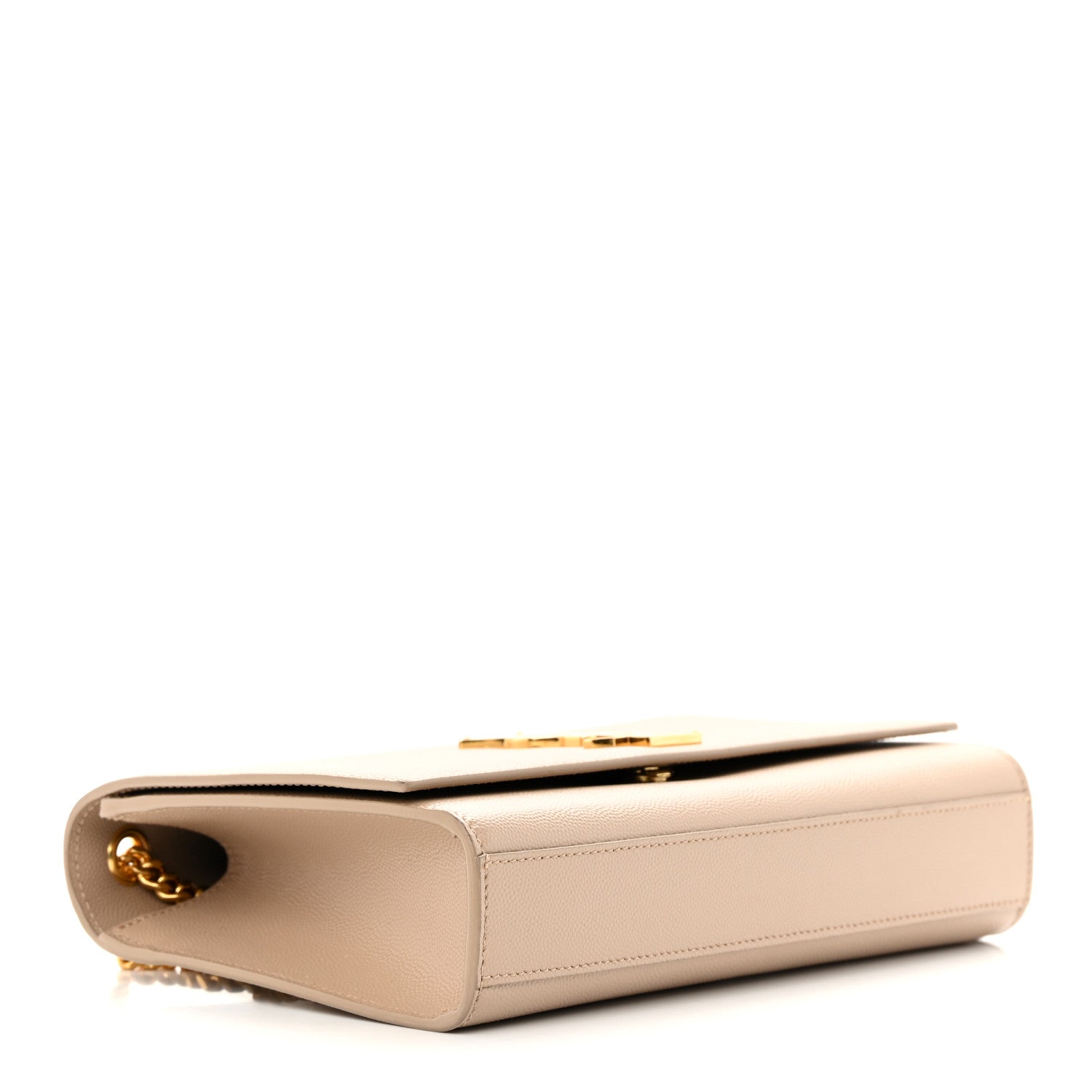 Saint Laurent Grain De Poudre Medium Monogram Kate Satchel Dark Beige 4 of 14