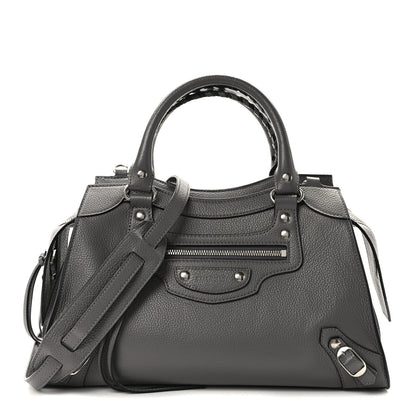 Balenciaga Grained Calfskin Neo Classic Silver Hardware S City Dark Grey 1 of 13