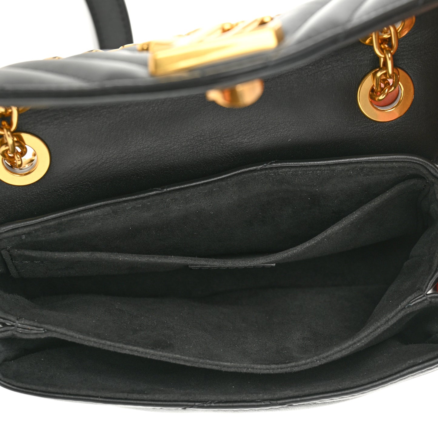 Calfskin LV New Wave Chain Bag Black