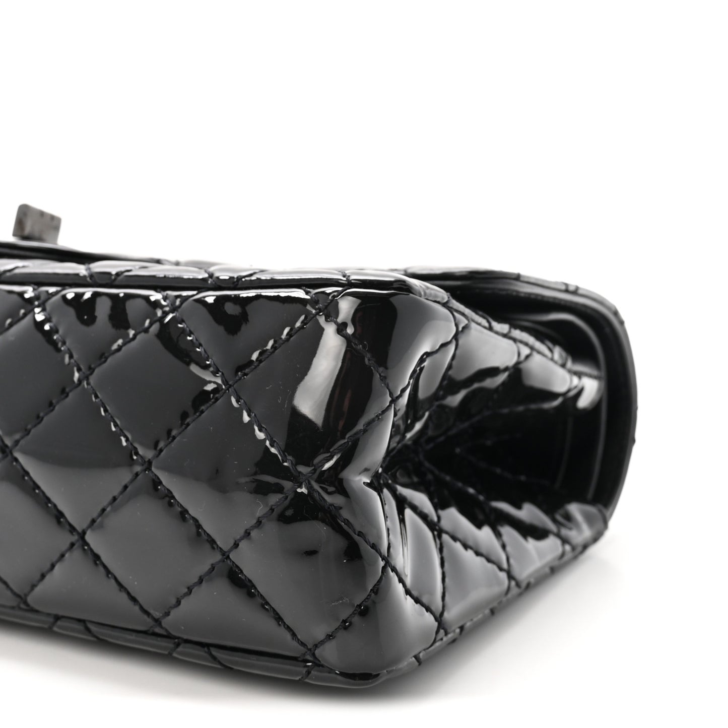 Patent Calfskin Quilted 2.55 Reissue 225 Flap So Black