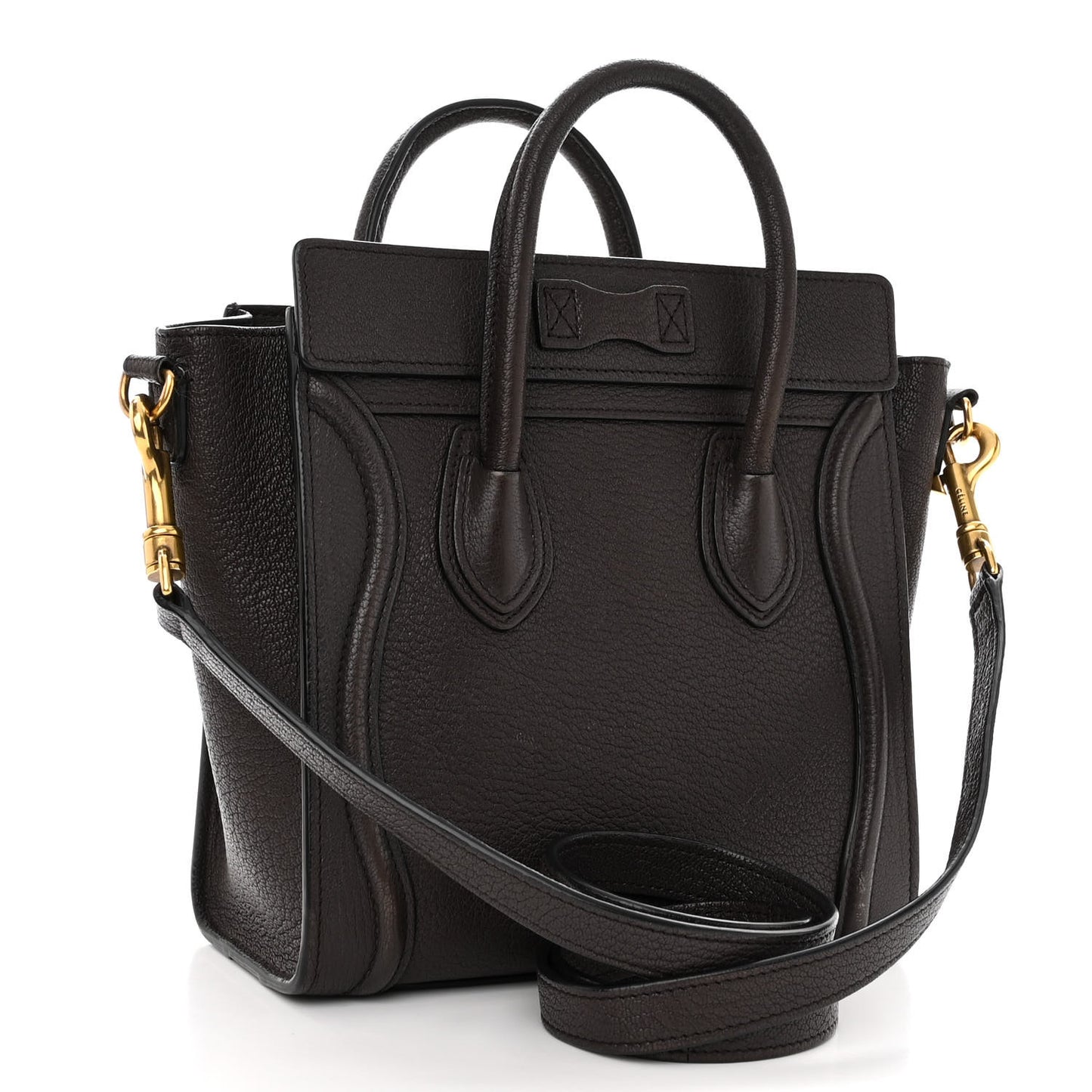 Goatskin Nano Luggage Dark Taupe