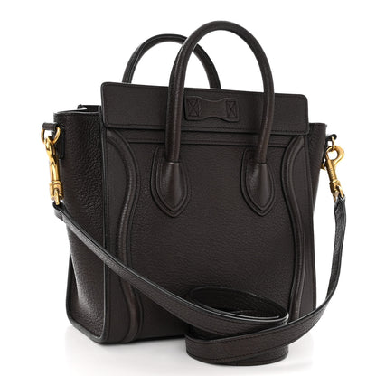 Celine Goatskin Nano Luggage Dark Taupe 3 of 10