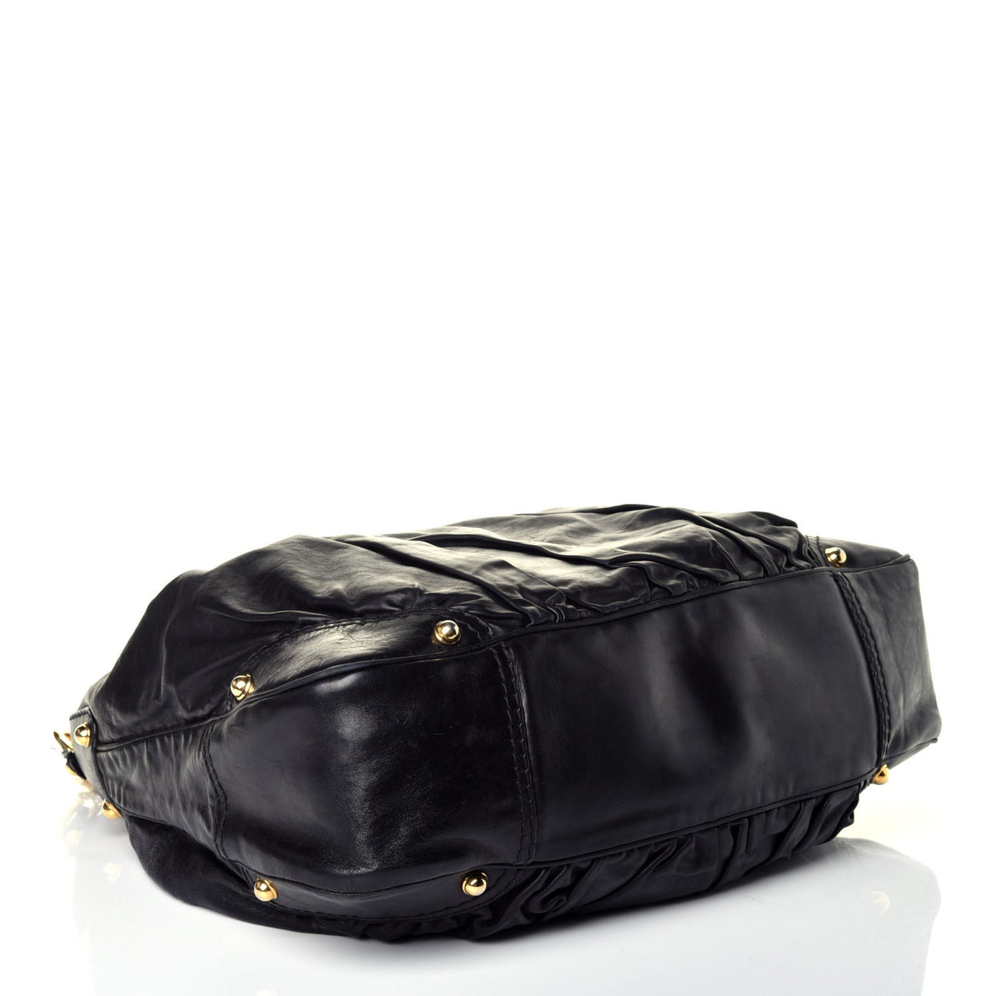 Calfskin Large Jockey Hobo Black