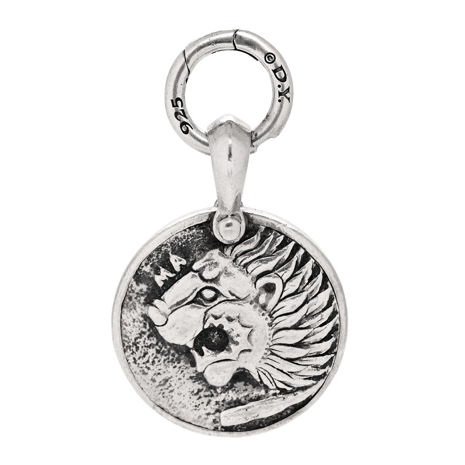 David Yurman Sterling Silver Petrvs Lion Amulet Pendant 1 of 4