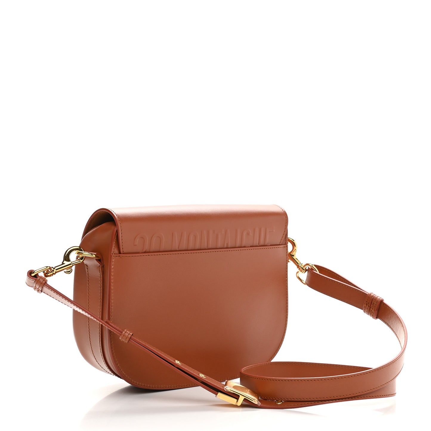 Box Calfskin Medium Bobby Flap Dark Tan