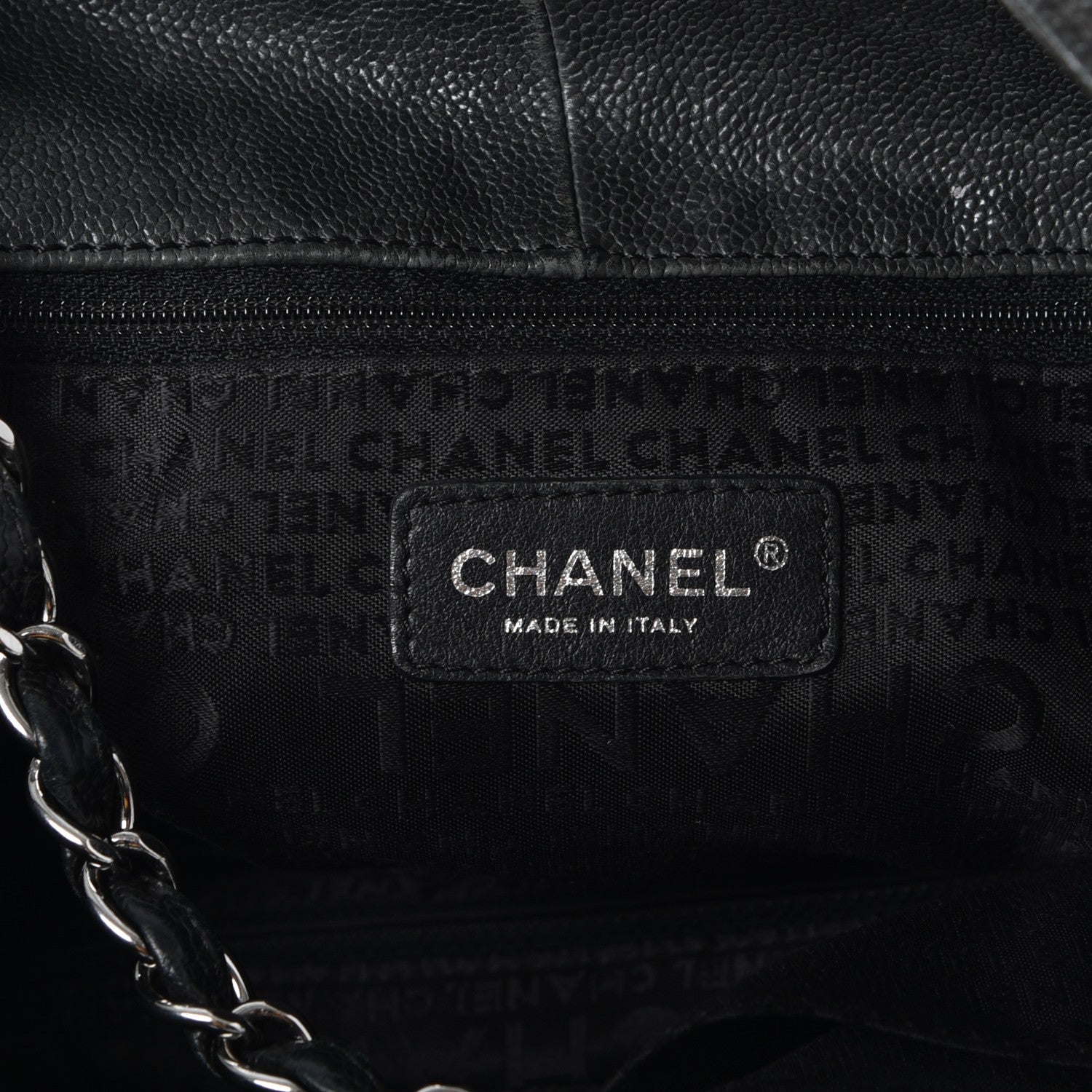 Chanel Distressed Caviar XL Coco Cabas Black 7 of 12