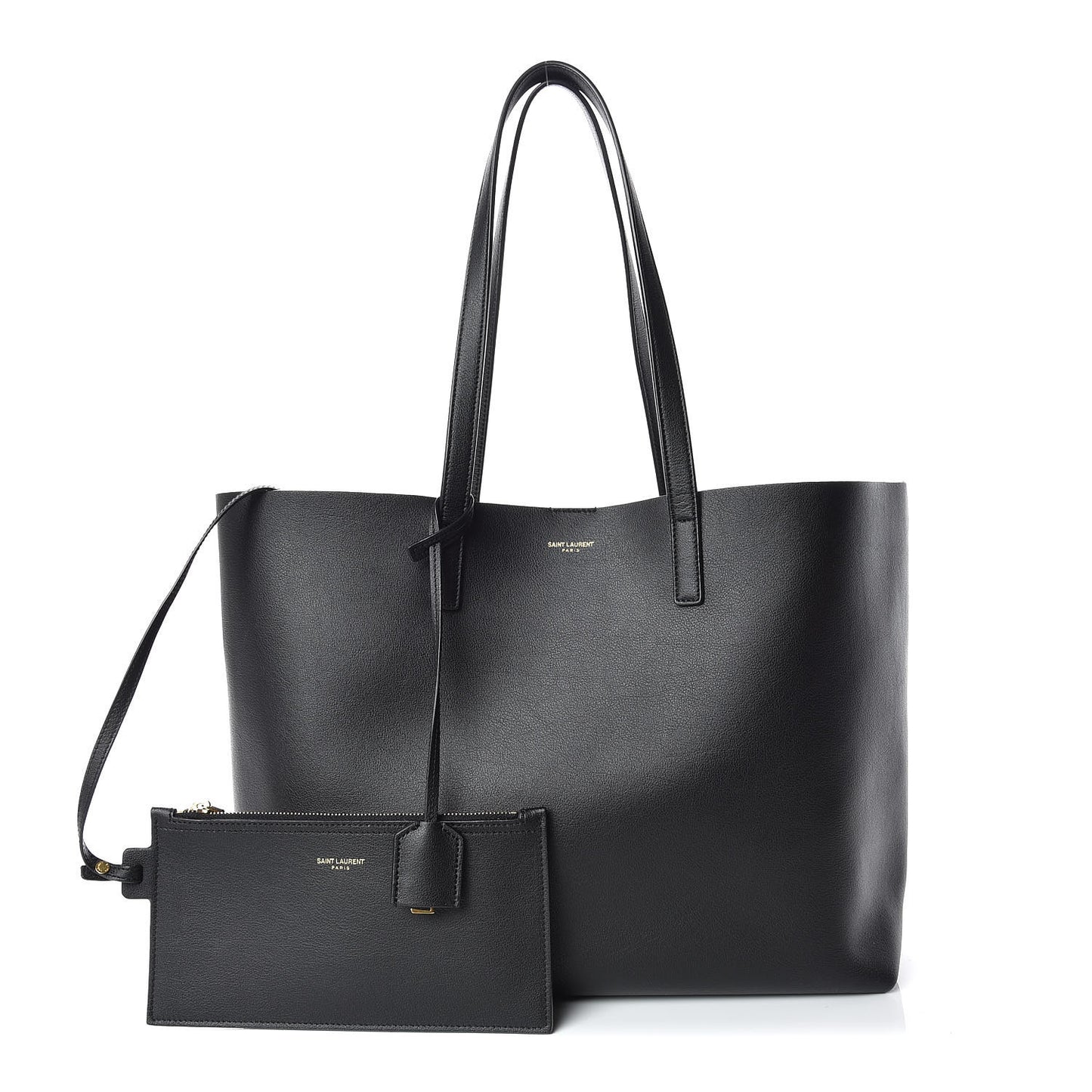 Calfskin Large Shopping Tote Black