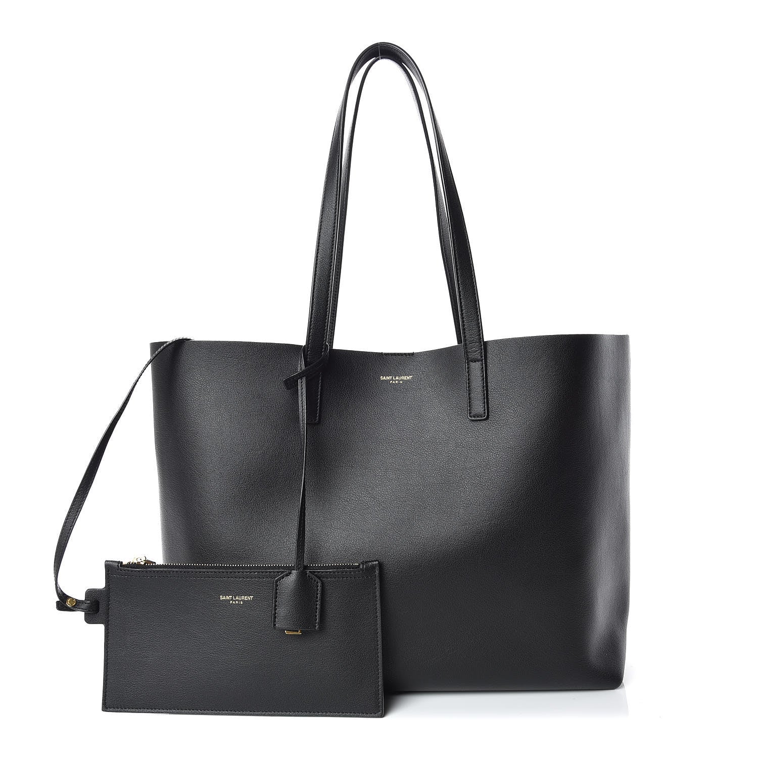 Saint Laurent Calfskin Large Shopping Tote Black 1 of 10