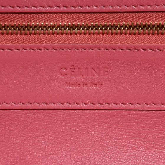 Lambskin Horizontal Bi-Cabas Pink Rust