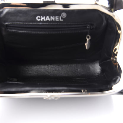 Chanel Patent Quilted Kisslock Frame Bag Black 5 of 17