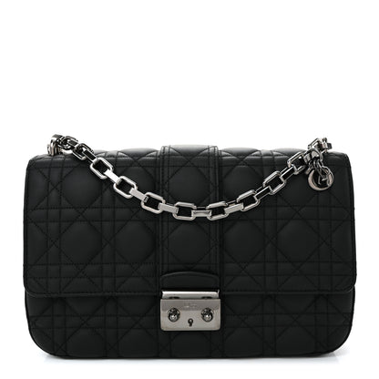 Christian Dior Ultra Matte Calfskin Cannage Medium Miss Dior Flap Black 1 of 9