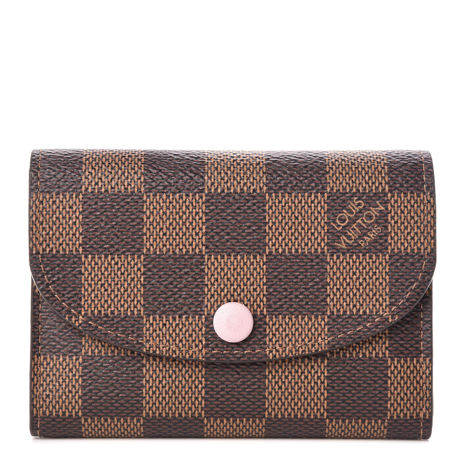 Louis Vuitton Damier Ebene Rosalie Coin Purse Rose Ballerine 1 of 8