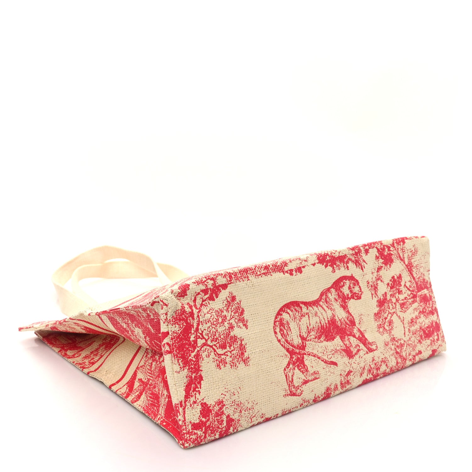 Christian Dior Straw Dioriviera Tote Pink 4 of 9