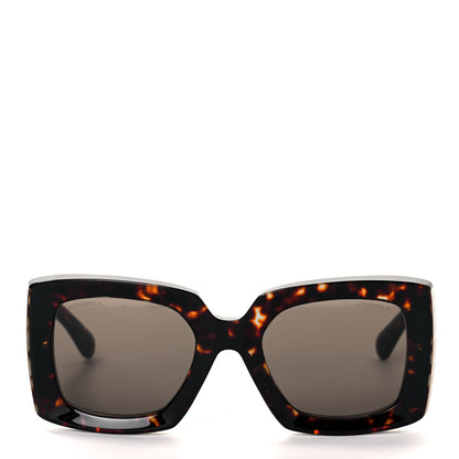 Chanel Acetate Rectangle Sunglasses 5435 Tortoise 2 of 7