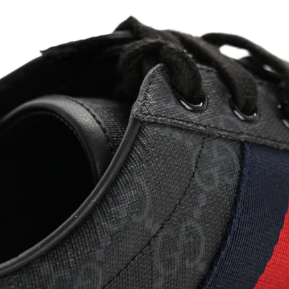 Gucci GG Supreme Monogram Ayers Web Mens New Ace Sneakers  5 Black 10 of 11