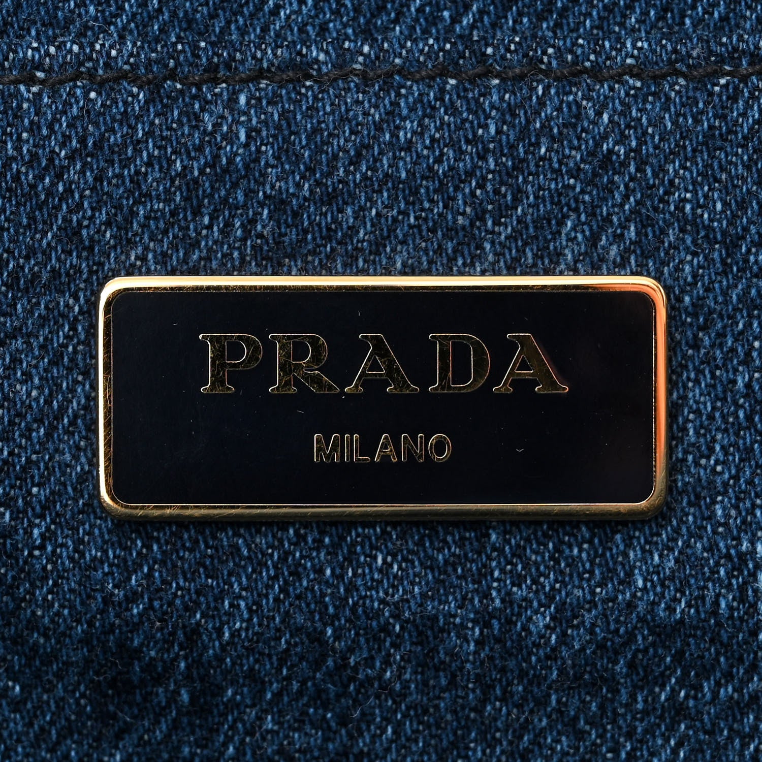 Prada Denim Small Logo Tote Bleu 6 of 11