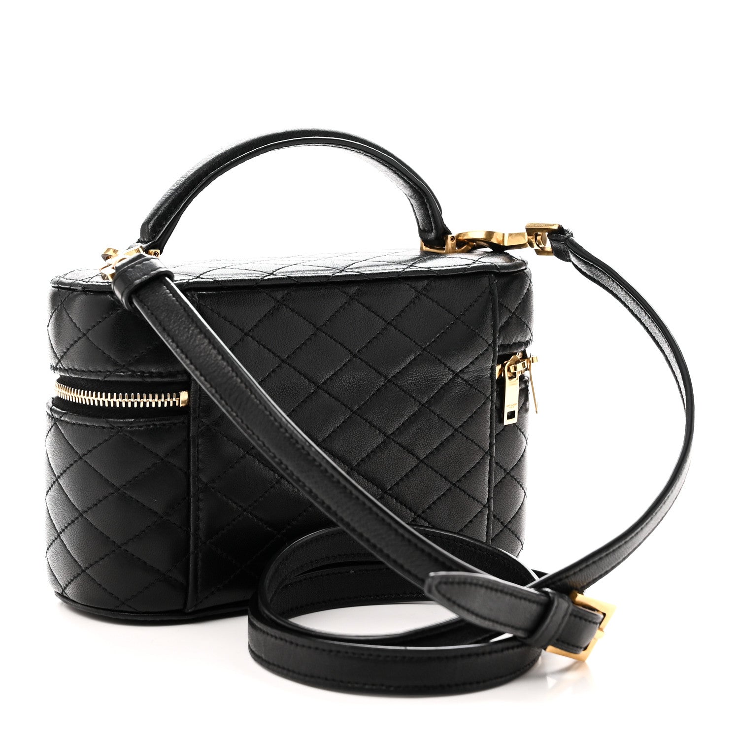 Saint Laurent Lambskin Quilted Mini Gaby Vanity Case Black 3 of 11