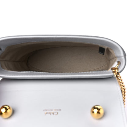 Chloe Calfskin Lizard Embossed Small Aby Lock Light Cloud 5 of 10