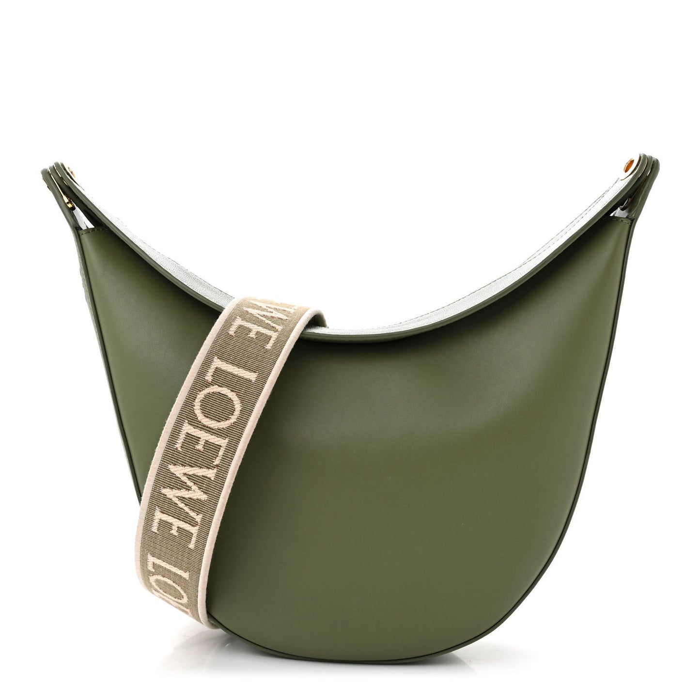 Satin Calfskin Jacquard Luna Bag Avocado Green