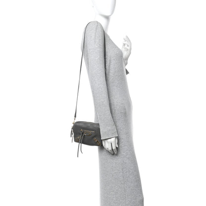 Balenciaga Chevre Gold Metallic Edge Hardware XS Reporter Crossbody Gris Acier 2 of 11