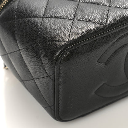 Chanel Caviar Quilted Small Vanity Case With Chain Black 8 of 9