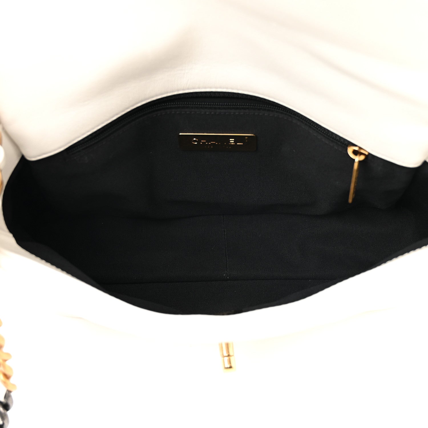 Chanel Lambskin Quilted Medium Chanel 19 Flap White 5 of 11