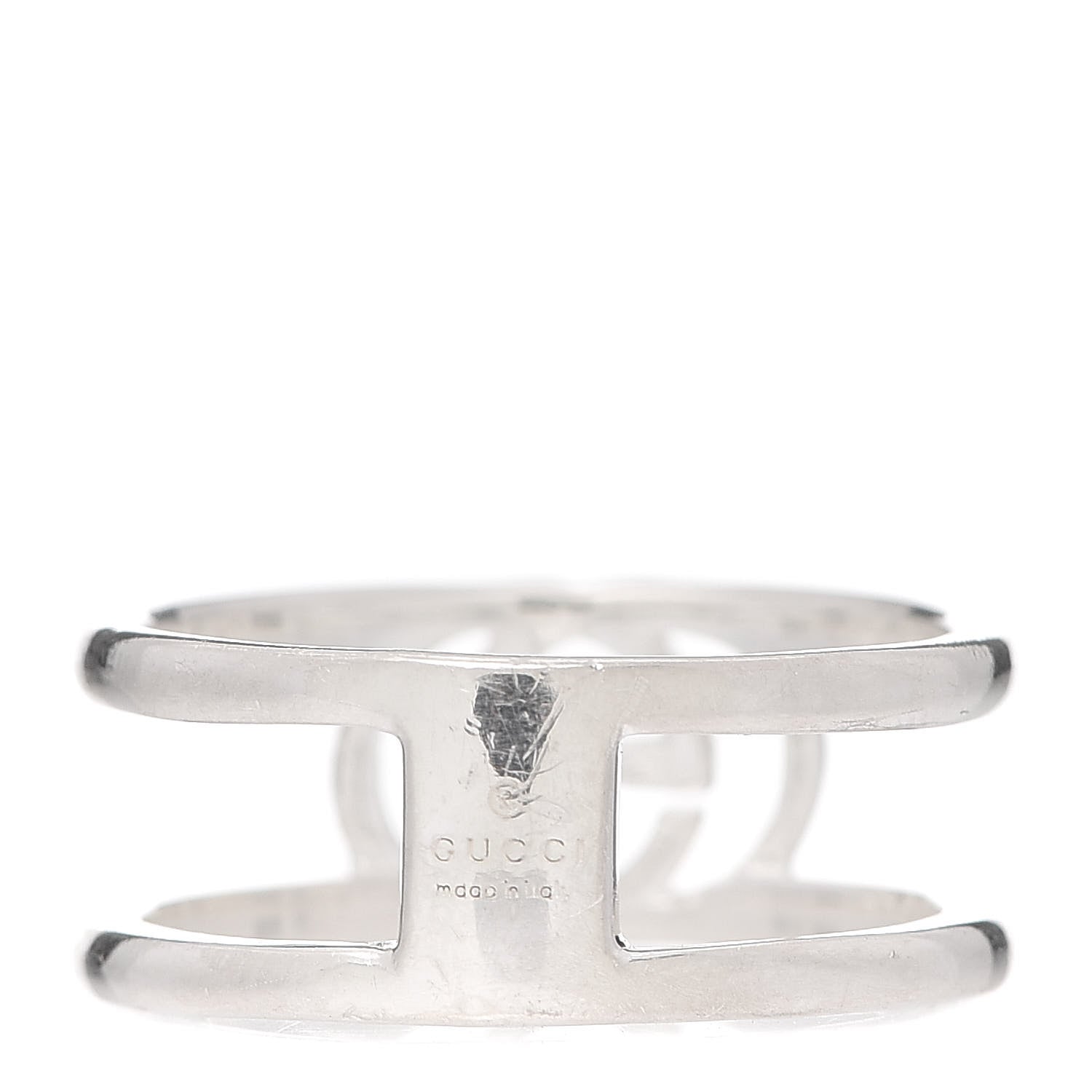 Gucci Sterling Silver 9mm Interlocking G Ring 61 9.5 3 of 5