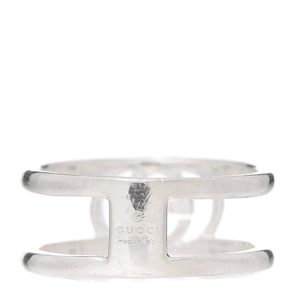 Gucci Sterling Silver 9mm Interlocking G Ring 61 9.5 3 of 5