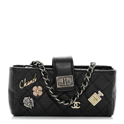 Chanel Aged Calfskin Lucky Charms 2.55 Reissue Mini Clutch With Chain Black 1 of 12