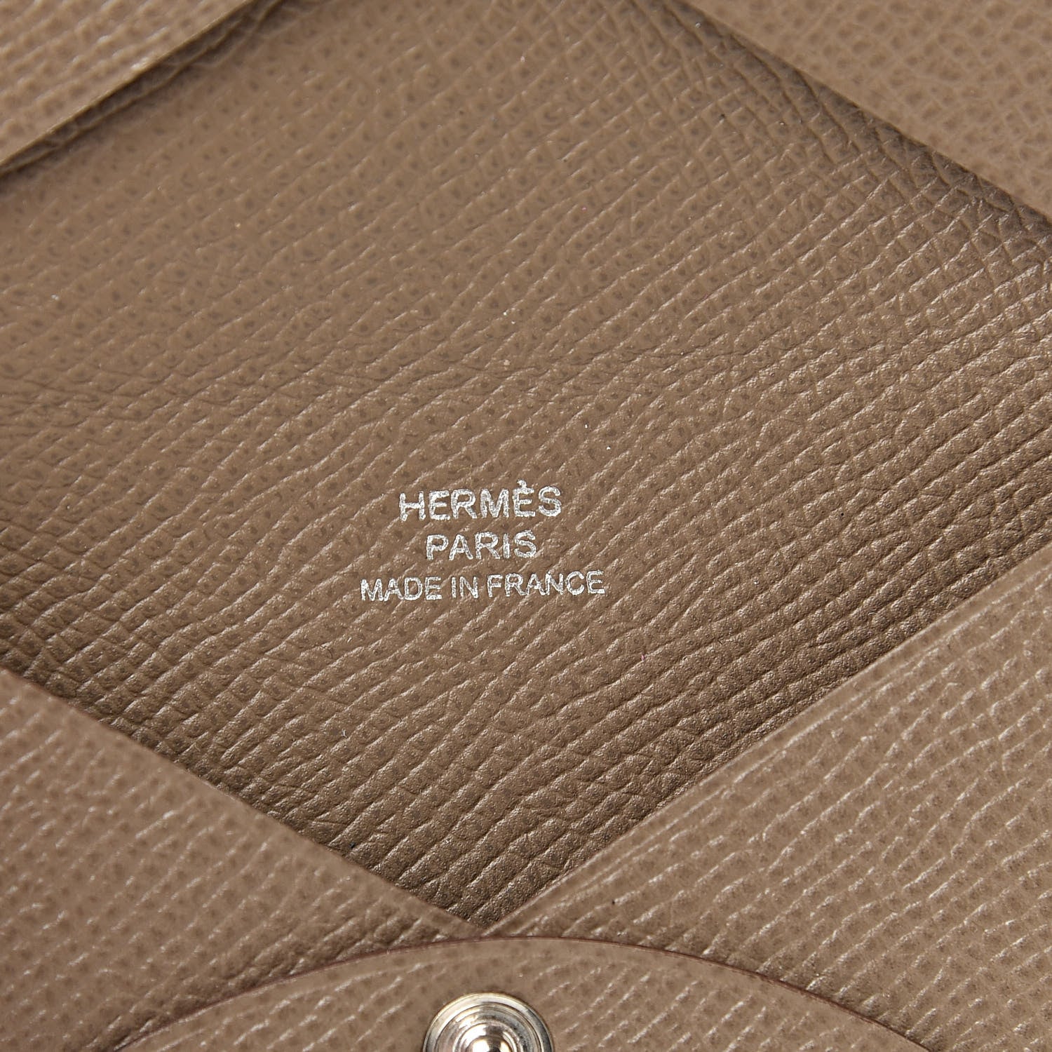 Hermes Epsom Calvi Card Case Etoupe 6 of 8