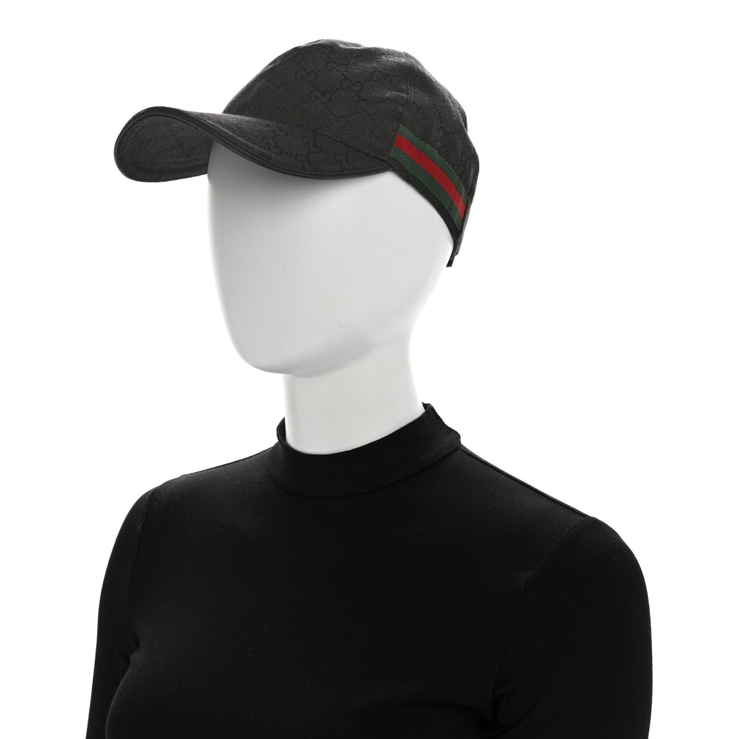 Monogram Web Baseball Hat L Black