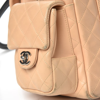 Chanel Calfskin Quilted Large Cambon Multipocket Reporter Beige Black 13 of 21