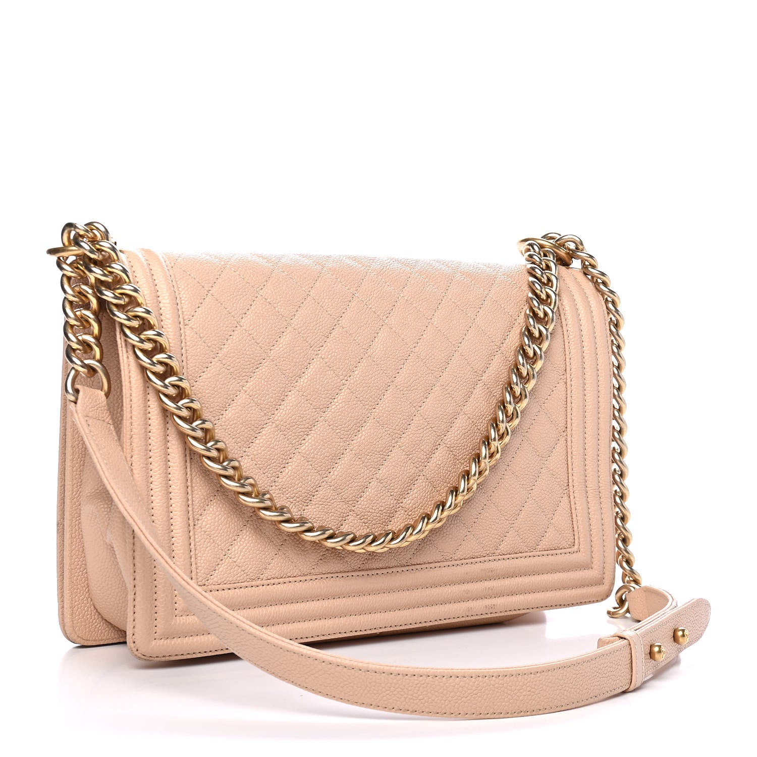 Chanel Caviar Quilted New Medium Boy Flap Beige 2 of 4