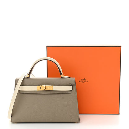 Hermes Epsom Mini Horseshoe Kelly Sellier 20 Gris Asphalte Craie 11 of 11