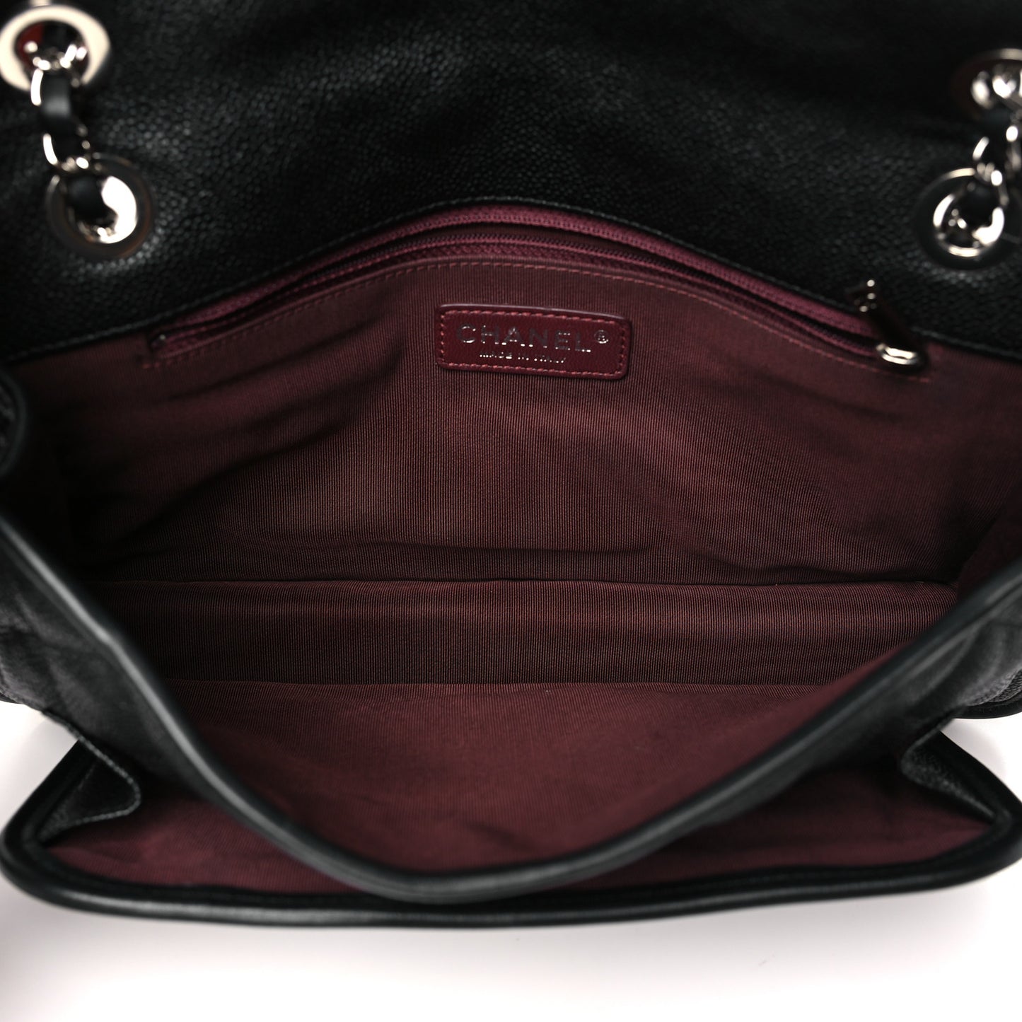 Caviar Quilted Medium French Riviera Flap Black