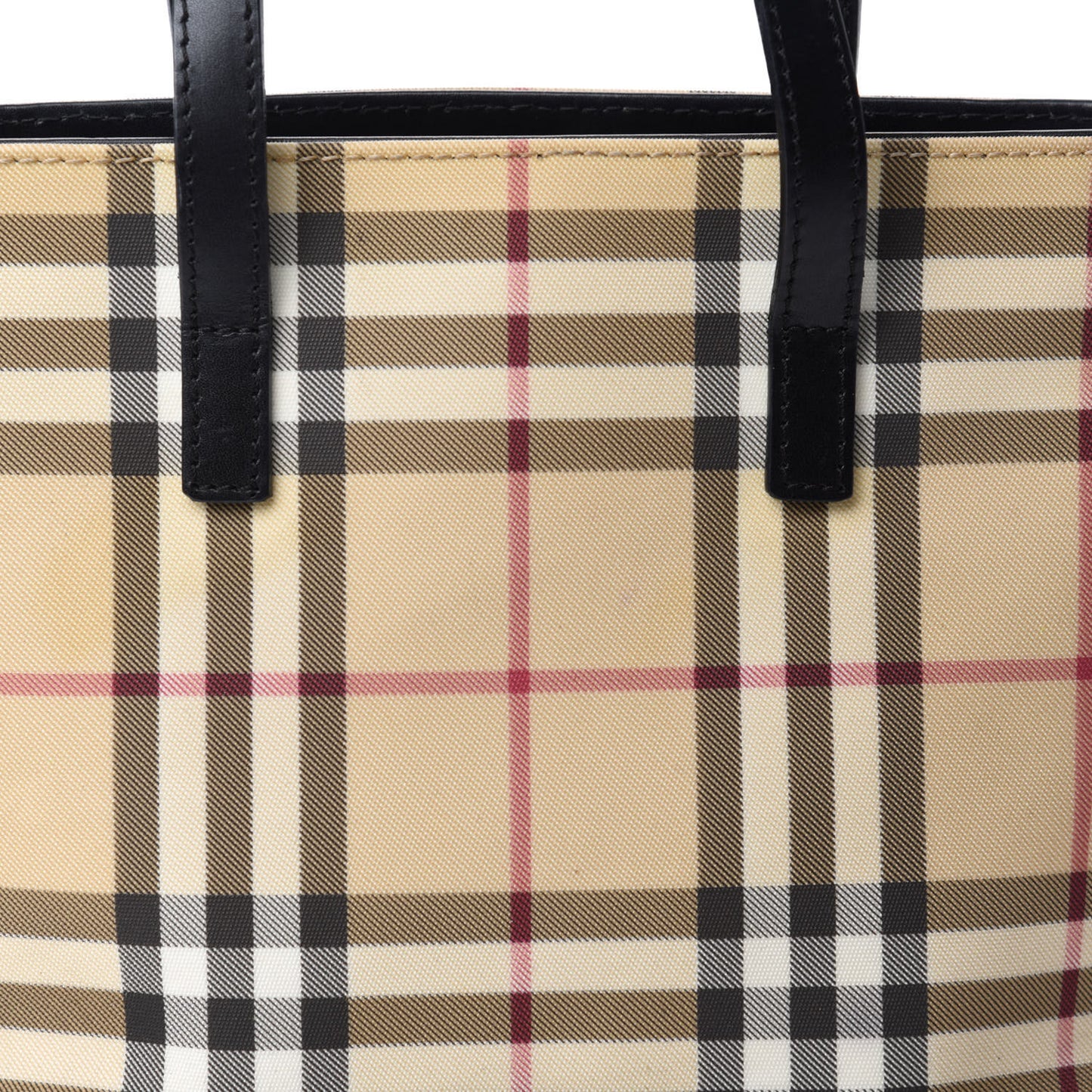 House Check Small Tote Black