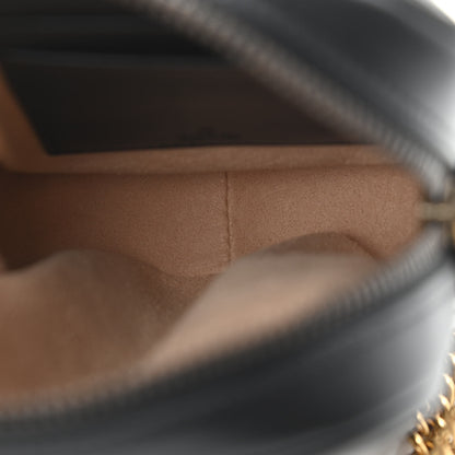 Gucci Calfskin Matelasse Mini GG Marmont Crossbody Bag Black 5 of 11